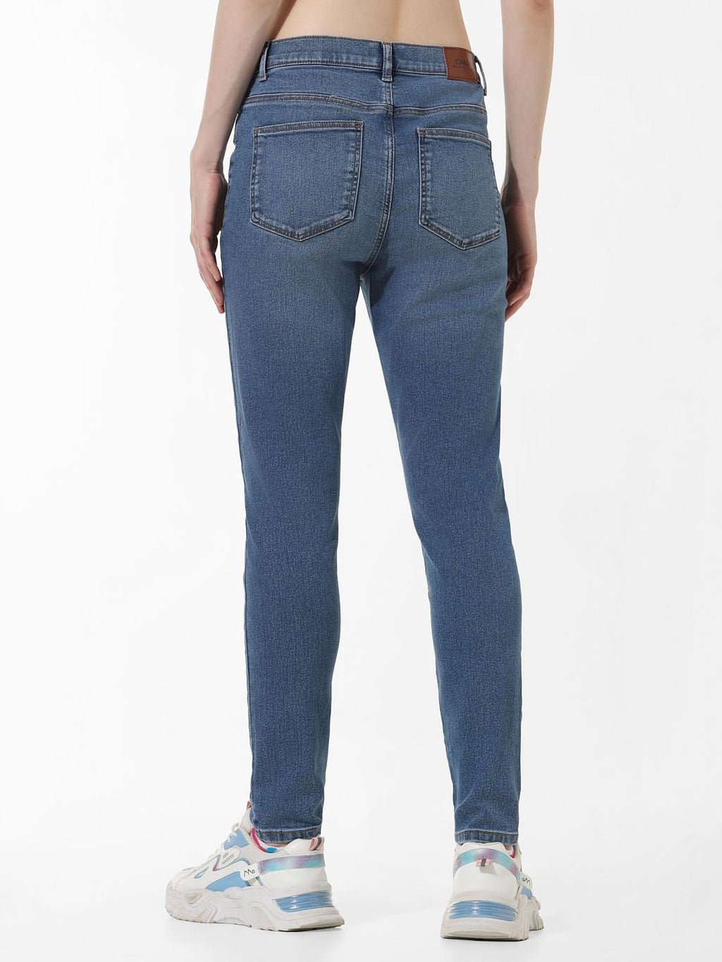 Blue Mid Rise Carmen Skinny Jeans