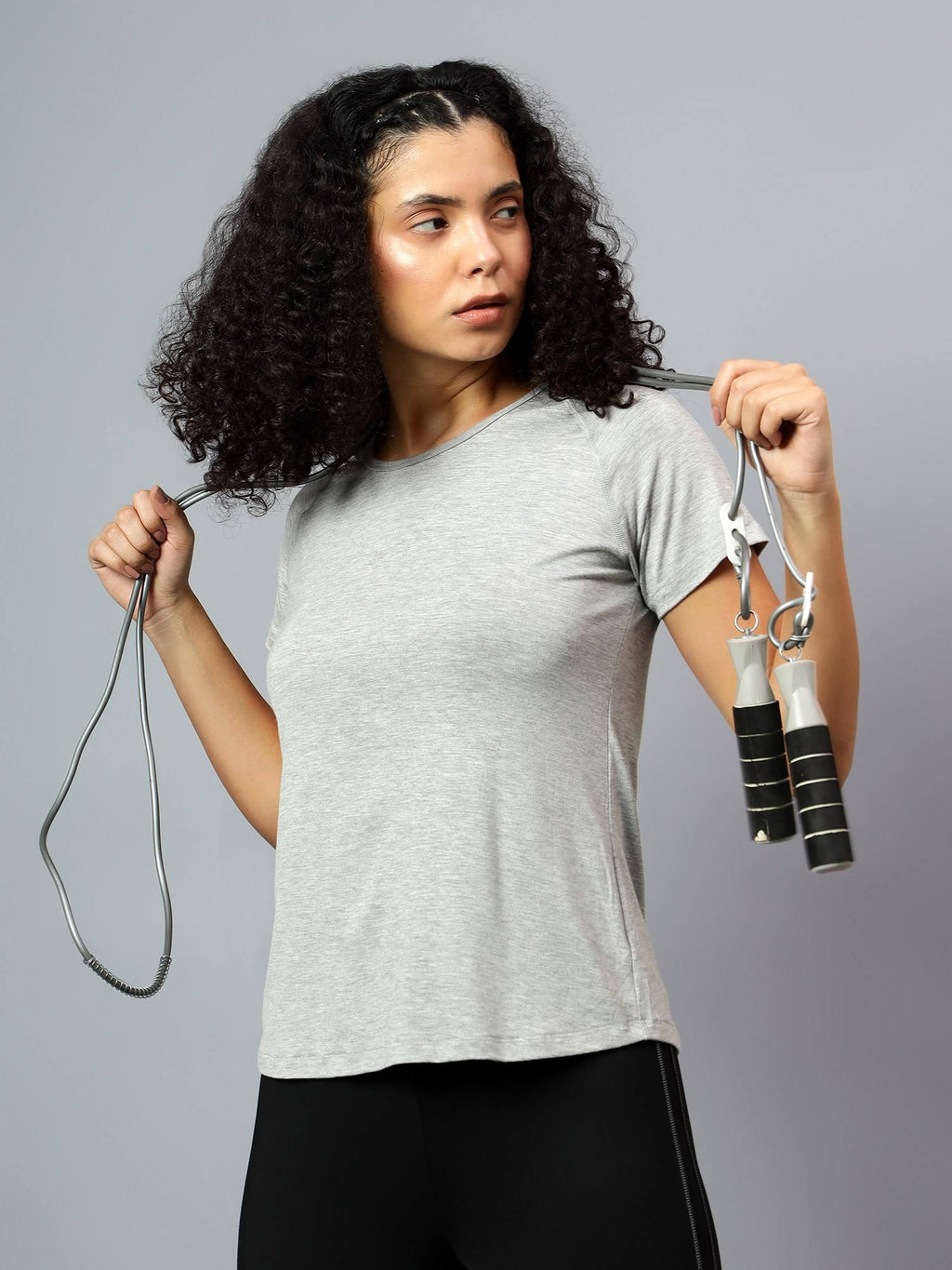 Womens Grey Ecofriendly Super Soft Active T-Shirt | TT89 - view 2