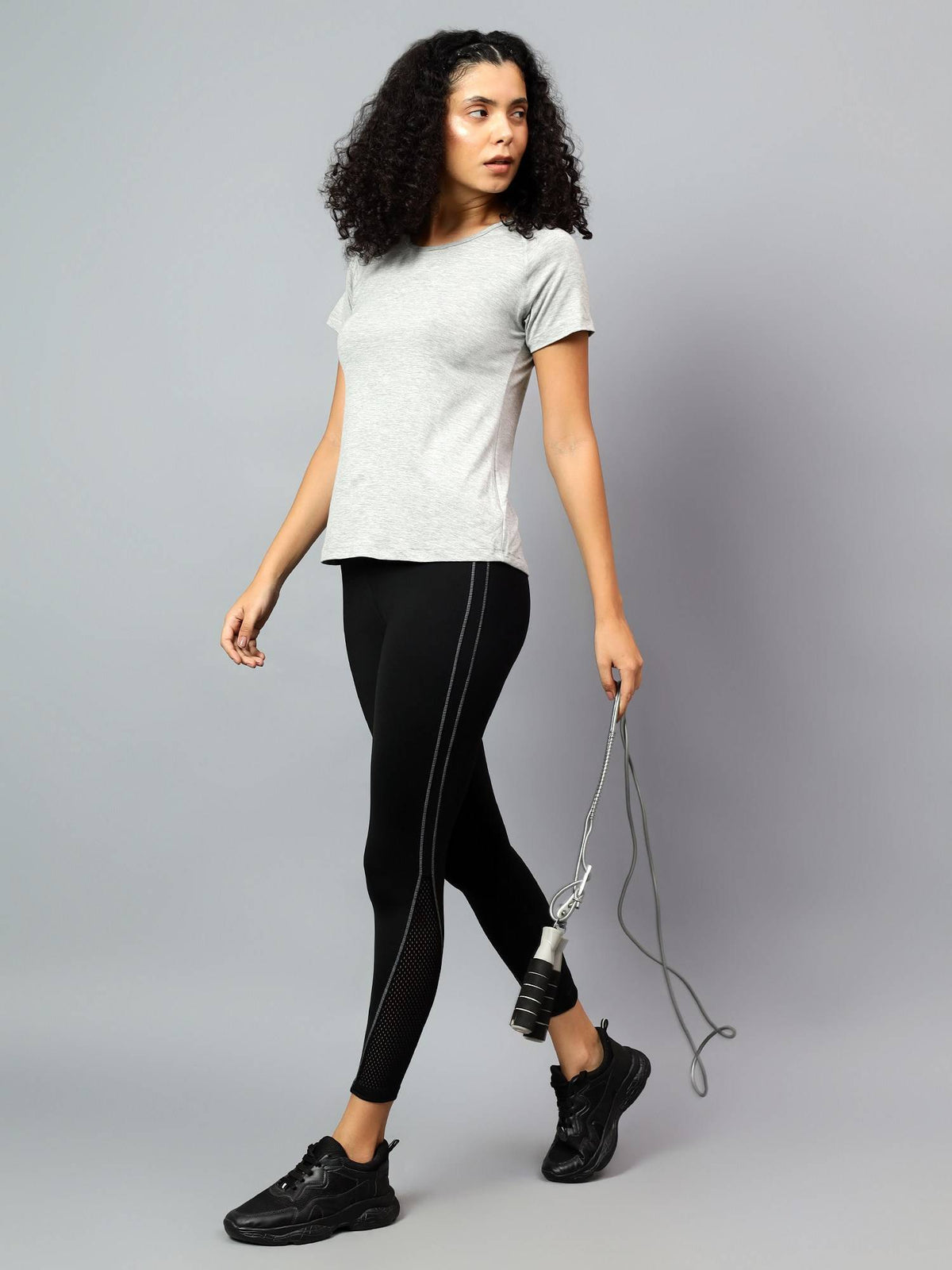 Womens Grey Ecofriendly Super Soft Active T-Shirt | TT89 - view 4