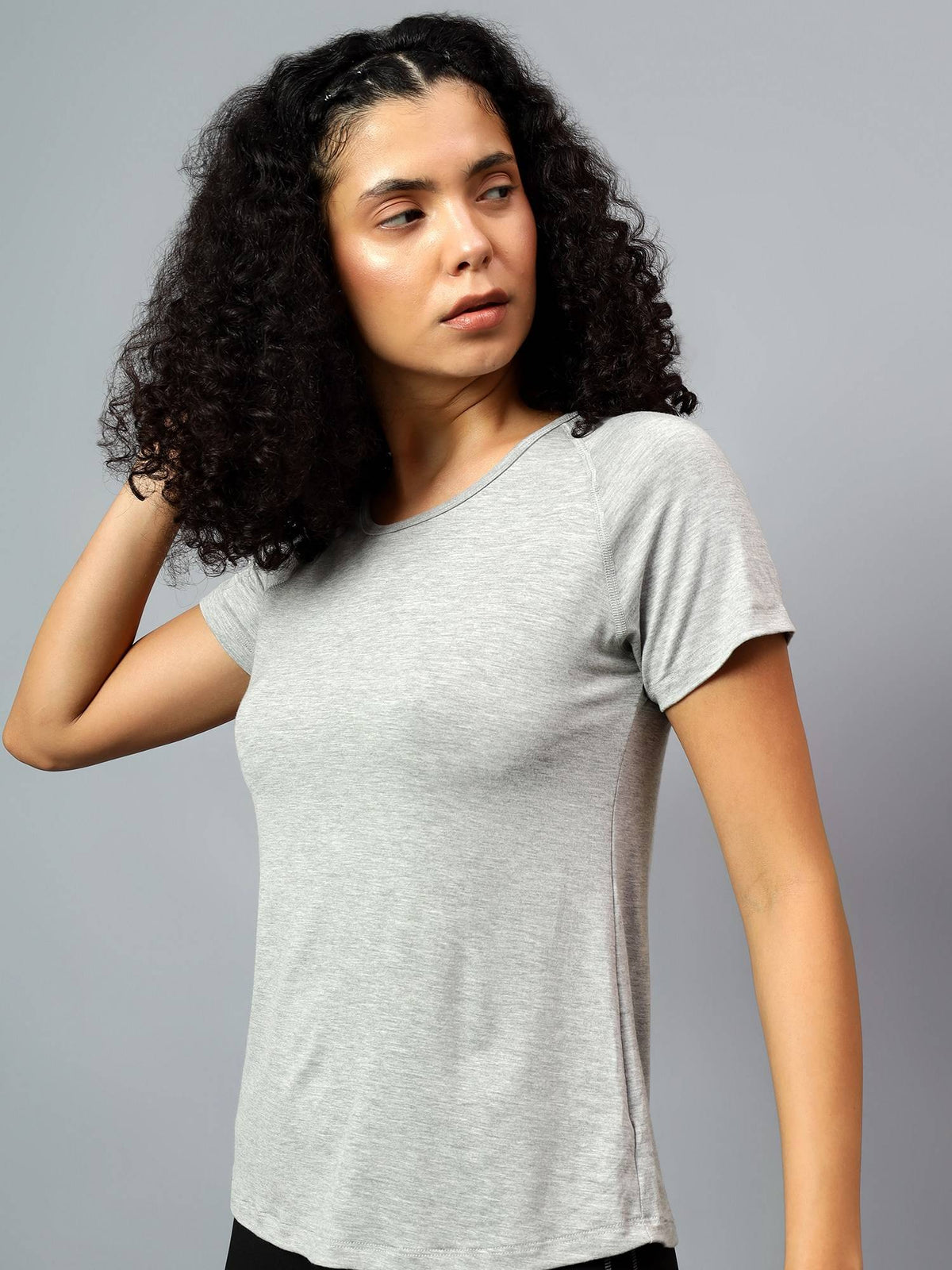 Womens Grey Ecofriendly Super Soft Active T-Shirt | TT89 - view 6