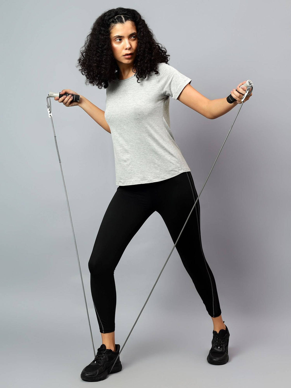 Womens Grey Ecofriendly Super Soft Active T-Shirt | TT89 - view 7
