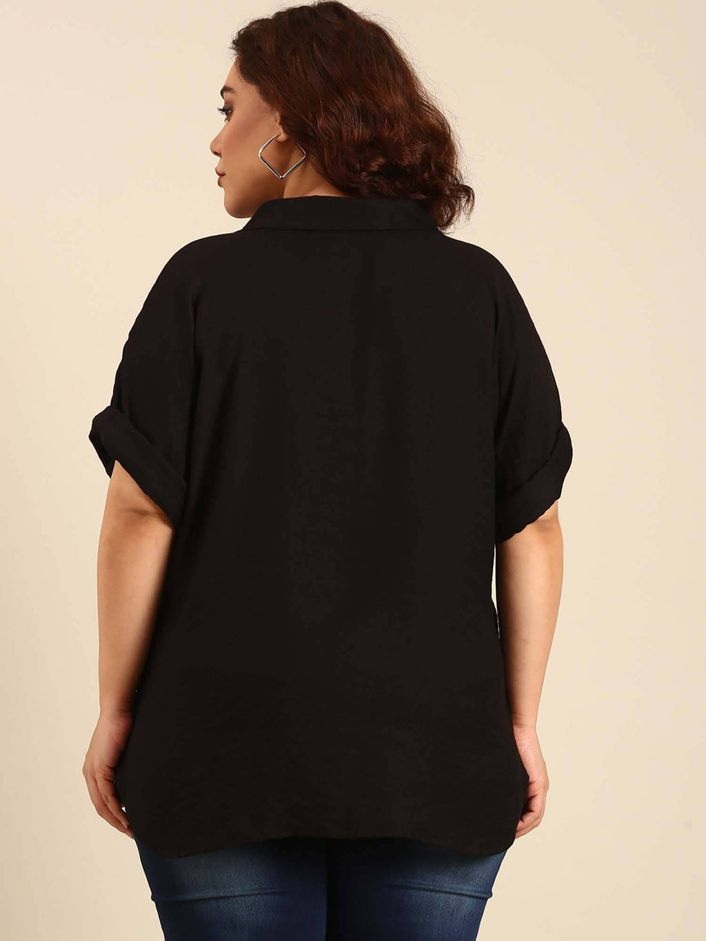 Viscose Drop Shoulder Shirt | S67 - view 2