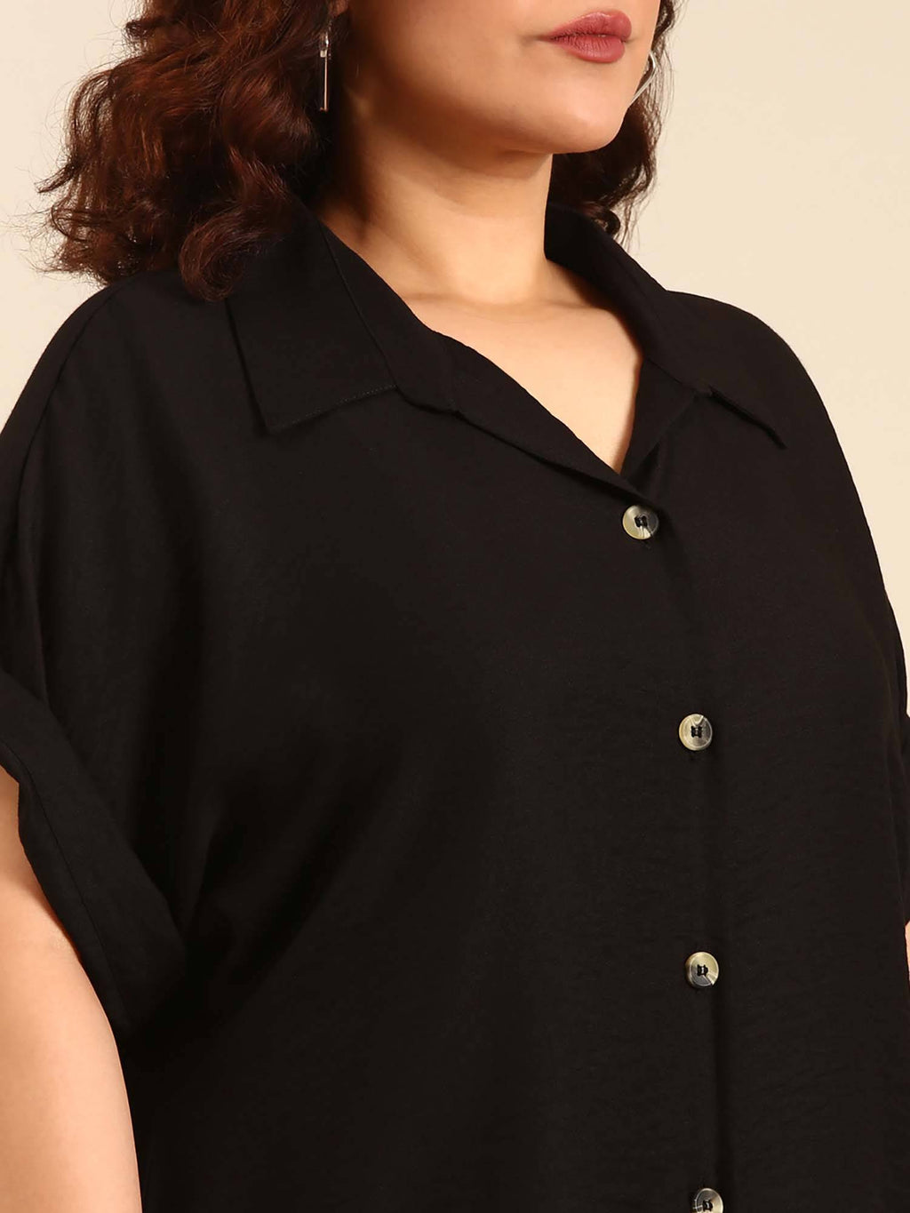Viscose Drop Shoulder Shirt | S67 - view 4