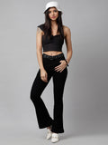 Black Bootcut Mid-Rise Clean Look Jeans | BT10 - view 1