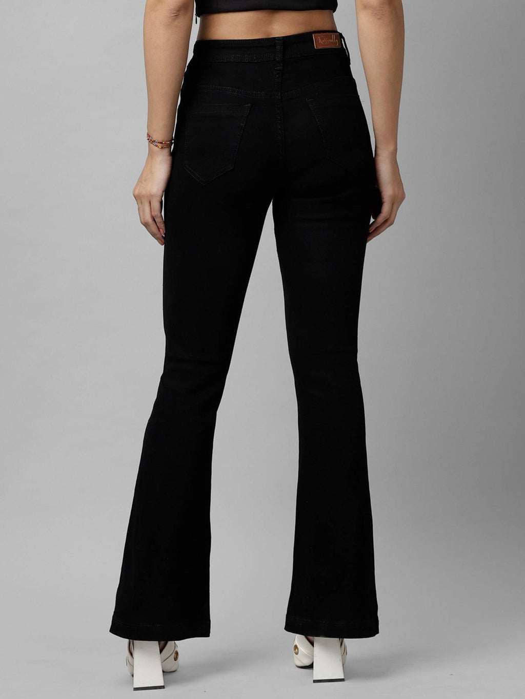 Black Bootcut Mid-Rise Clean Look Jeans | BT10 - view 7