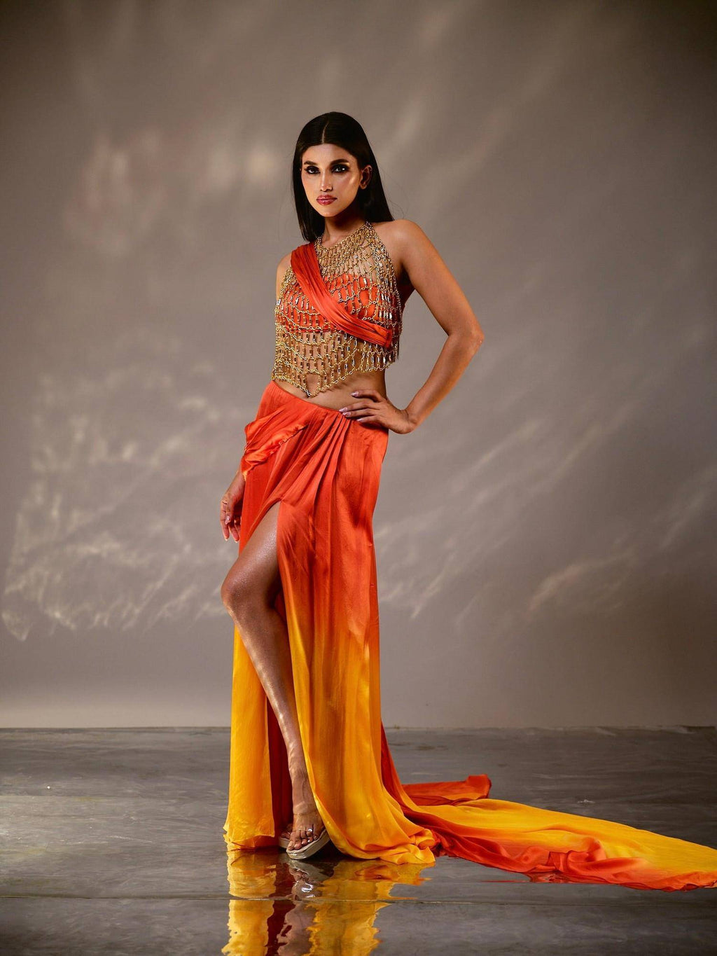 Orange Swarnima Bustier | CT61 - view 1