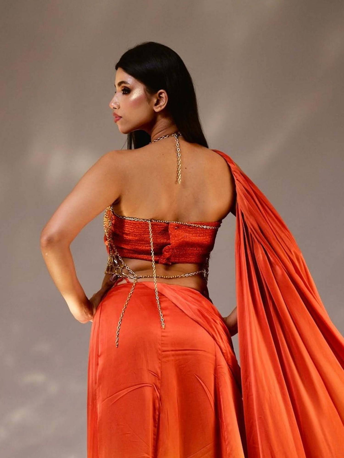 Orange Swarnima Bustier | CT61 - view 3
