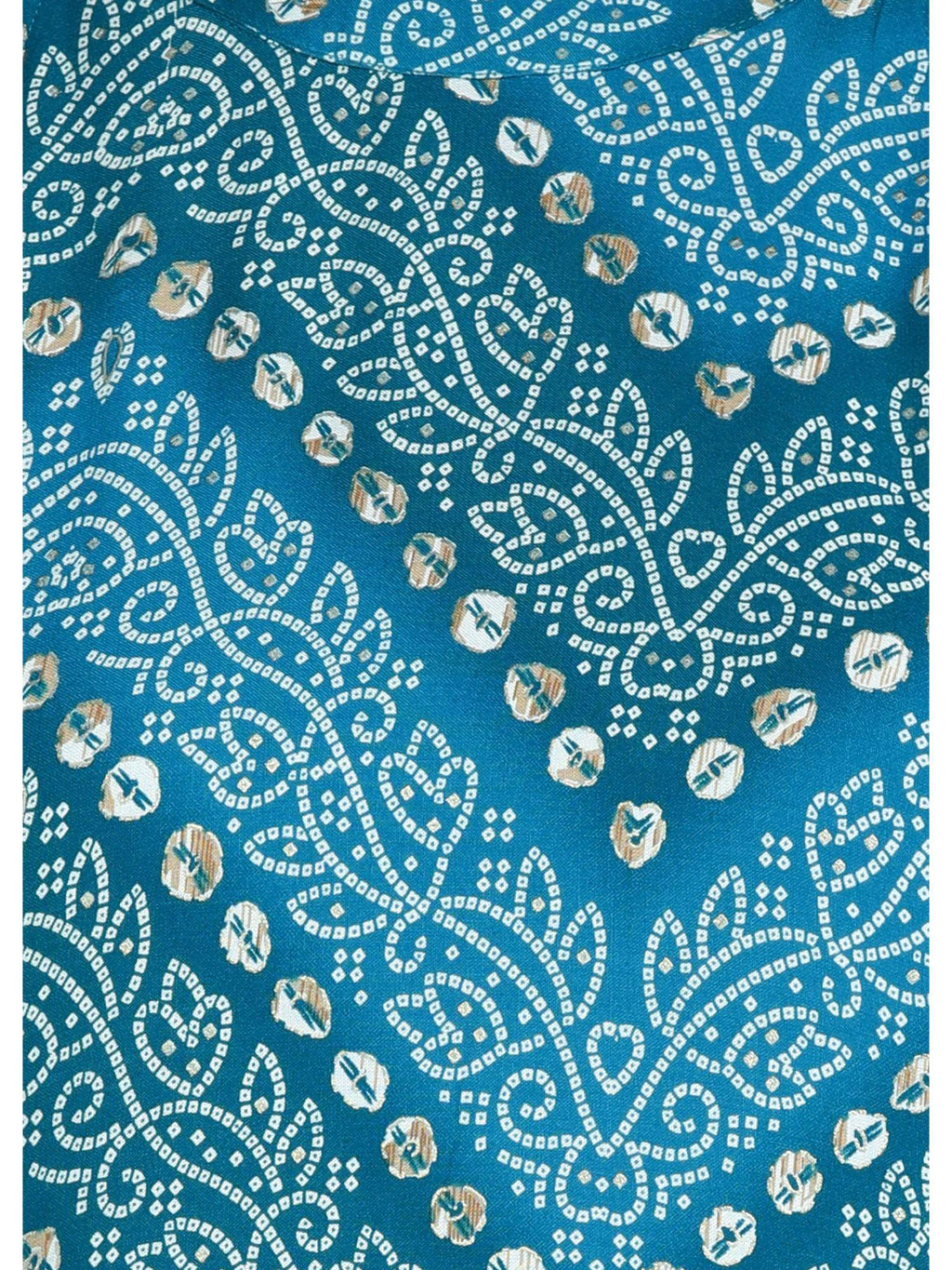 Pink Bandhani Printed Sleeveless Rayon Kurta | KDG - view 14