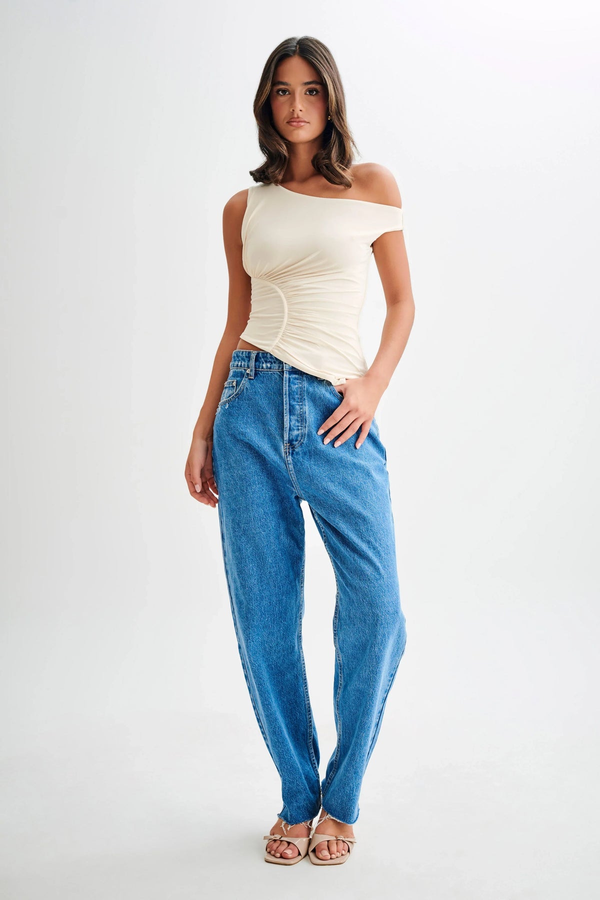 Contemporary Elegance Ruched Top