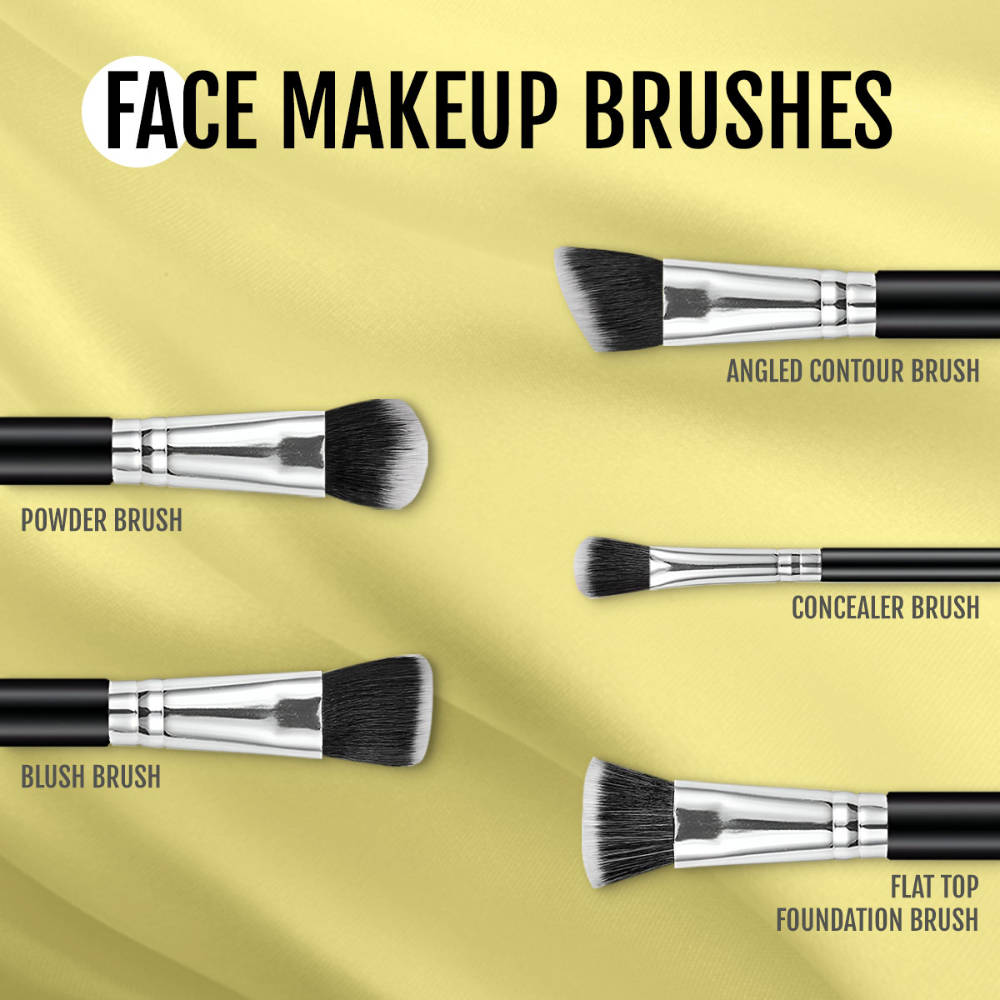 Makeup Cosmetic Brushes For Full Face & Eye Makeup - Set of 10 | E20 - view 3