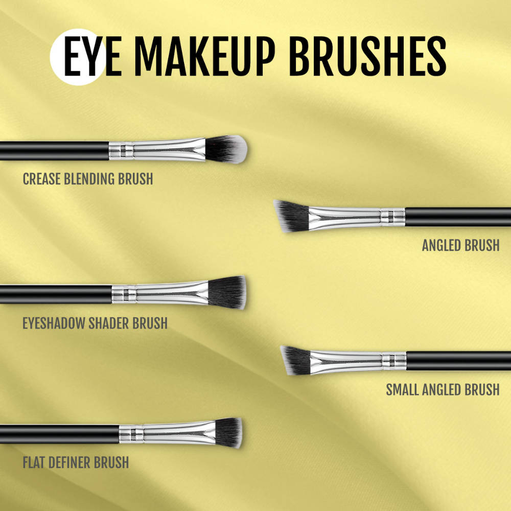 Makeup Cosmetic Brushes For Full Face & Eye Makeup - Set of 10 | E20 - view 4
