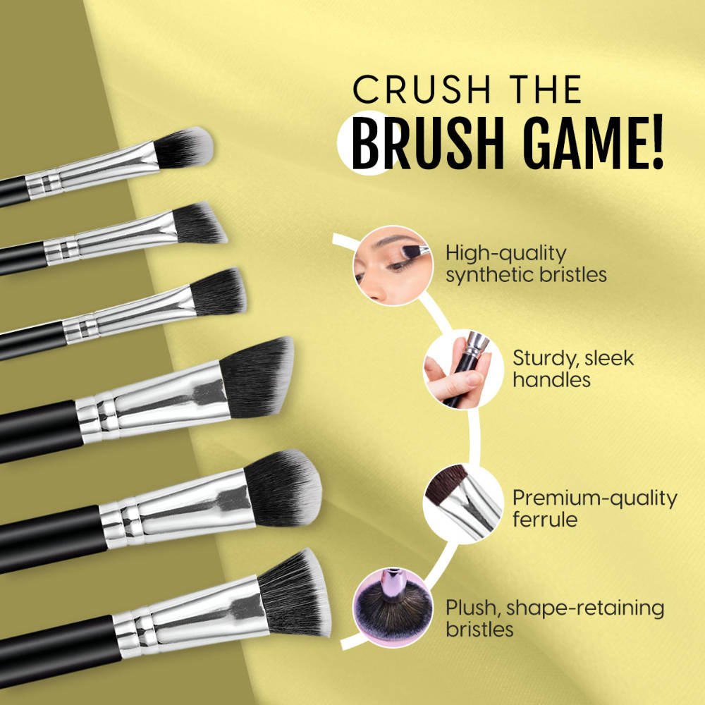 Makeup Cosmetic Brushes For Full Face & Eye Makeup - Set of 10 | E20 - view 5