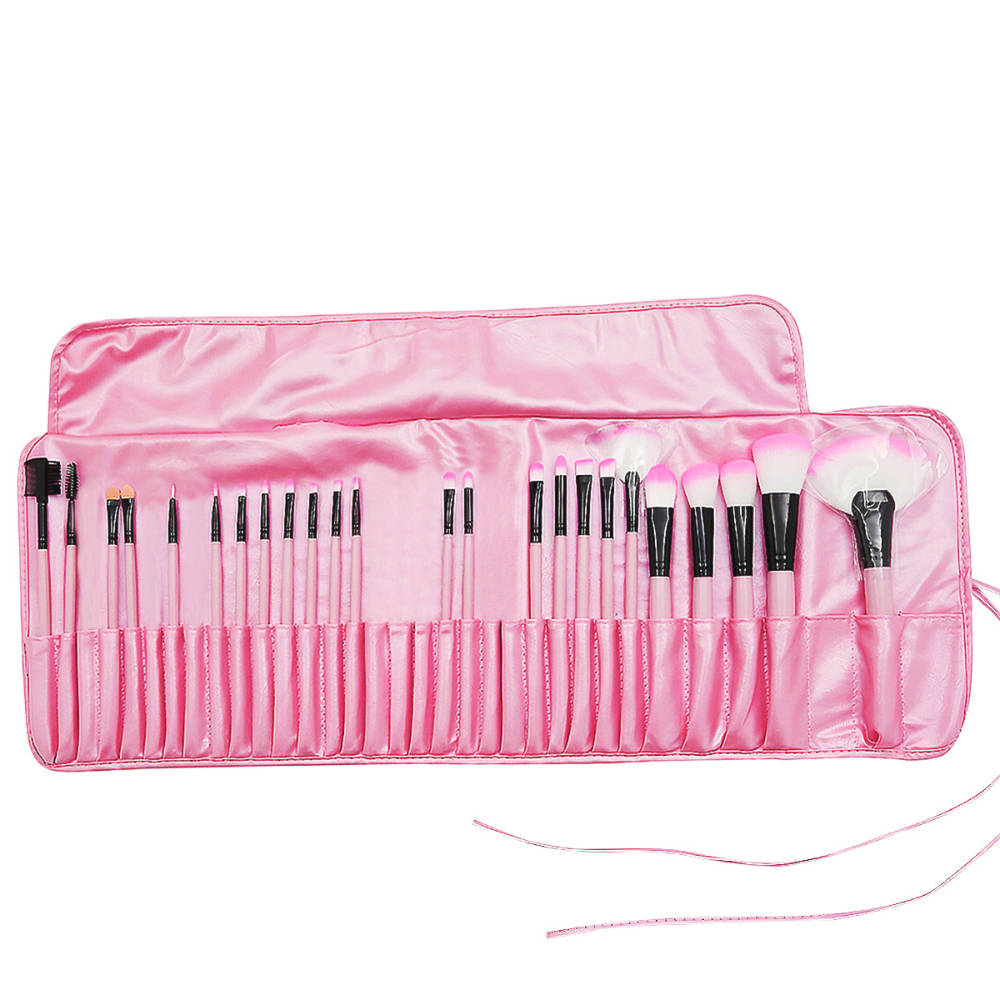 Professional Makeup Cosmetic Brushes With Travel Pouch Case Storage - Set Of 24 | C83 - view 1