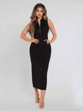 Womens Bodycon Solid Dress | D56 - view 1