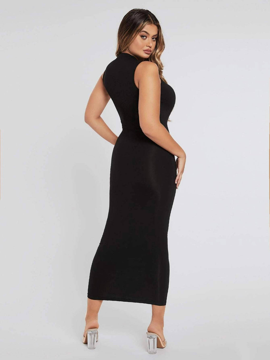 Womens Bodycon Solid Dress | D56 - view 2