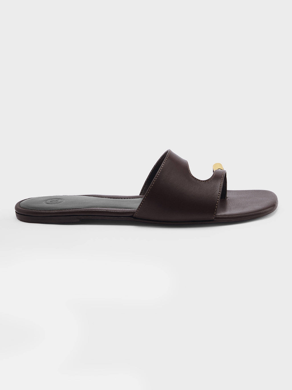 Brown Square One Toe Everyday Flats For Women | F61 - view 3