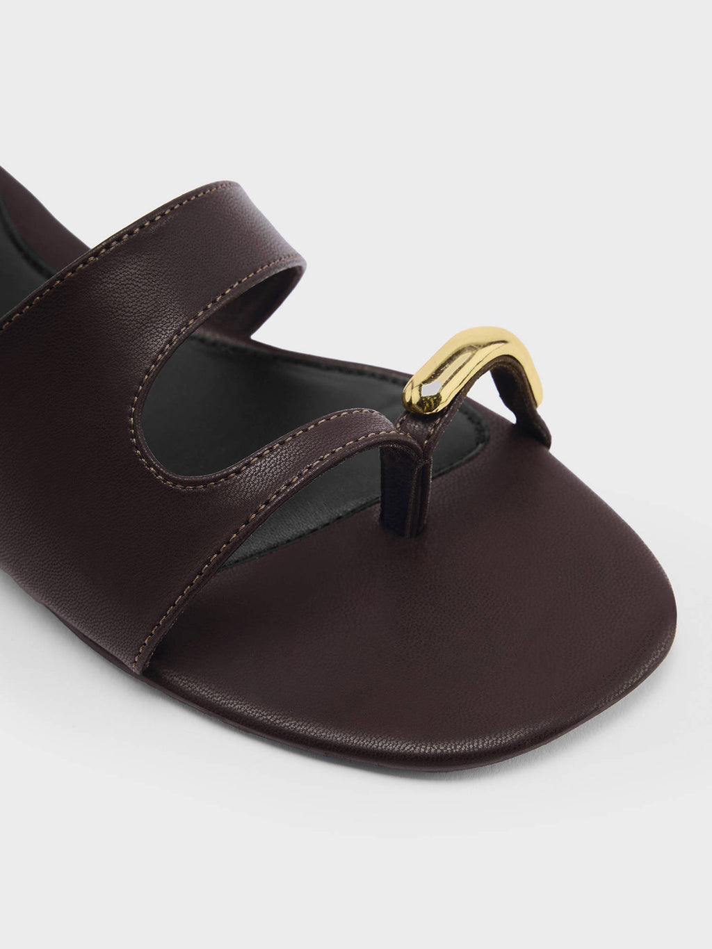 Brown Square One Toe Everyday Flats For Women | F61 - view 6