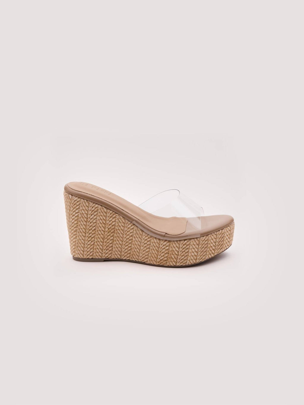 Beige Elowen Raffia Wedges Heels | H78 - view 2