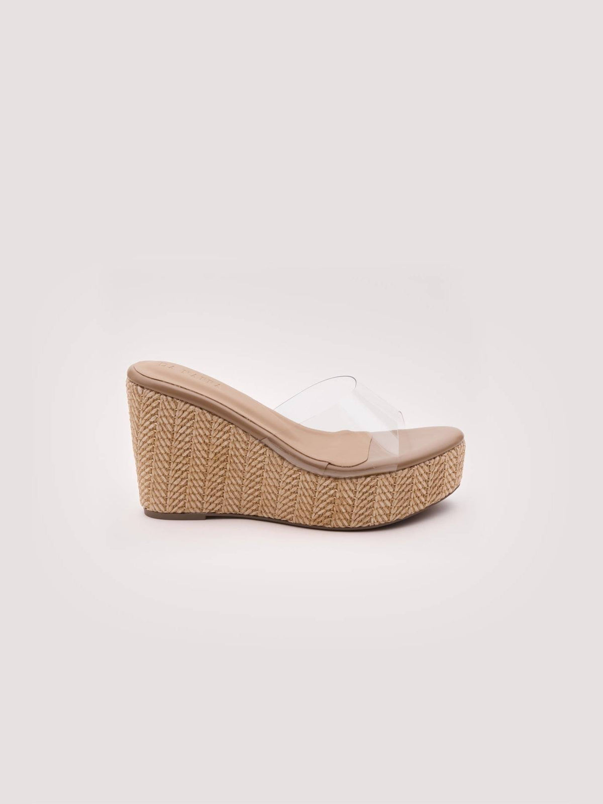 Beige Elowen Raffia Wedges Heels | H78 - view 2