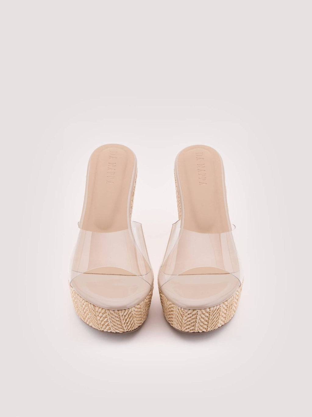 Beige Elowen Raffia Wedges Heels | H78 - view 9
