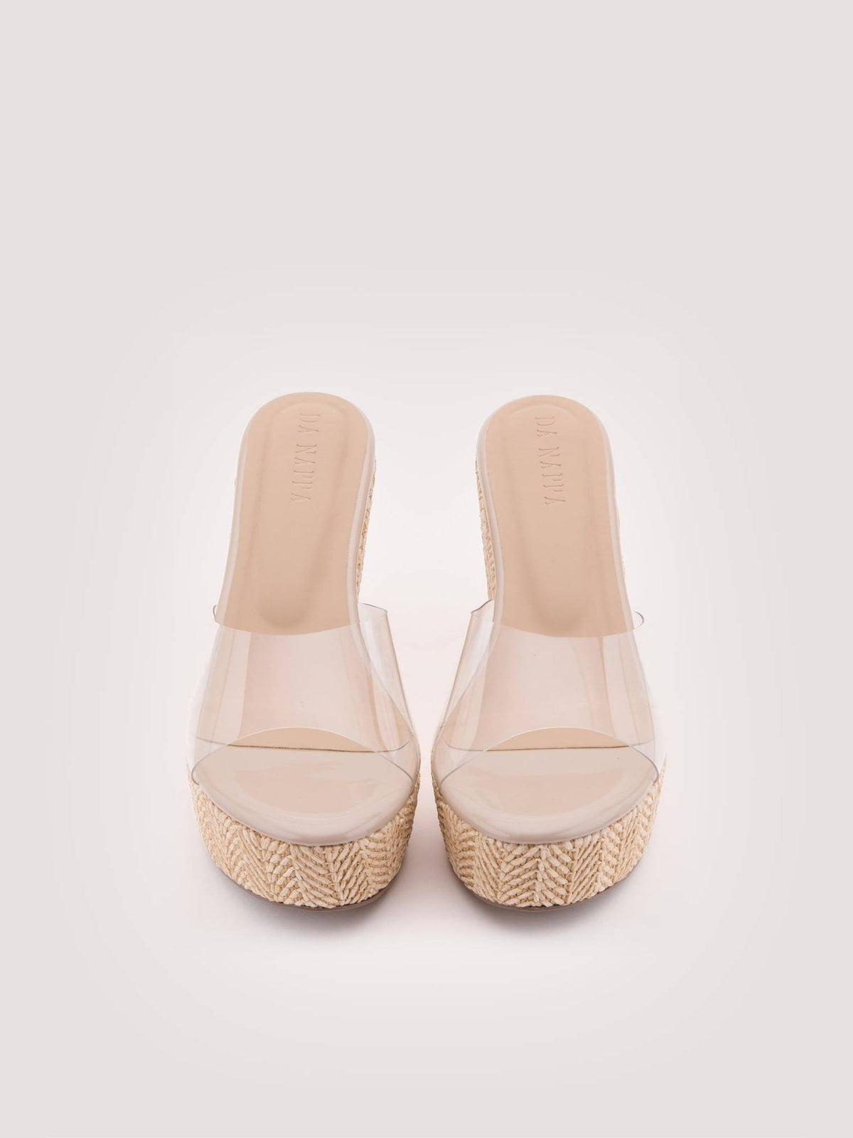 Nude Elowen Raffia Wedges Heels | H78 - view 2