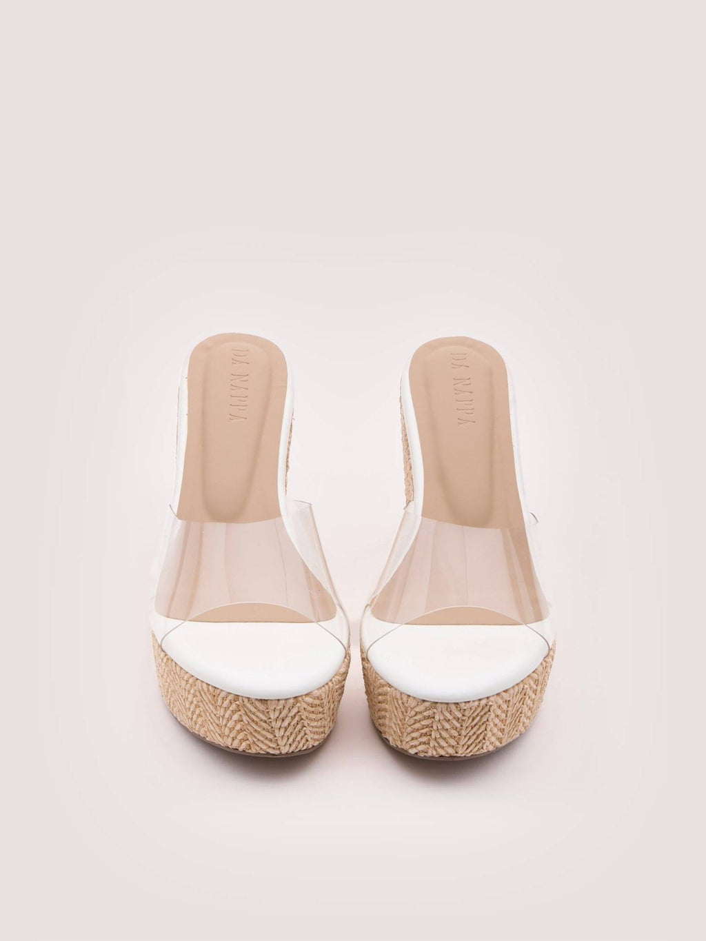 Beige Elowen Raffia Wedges Heels | H78 - view 4