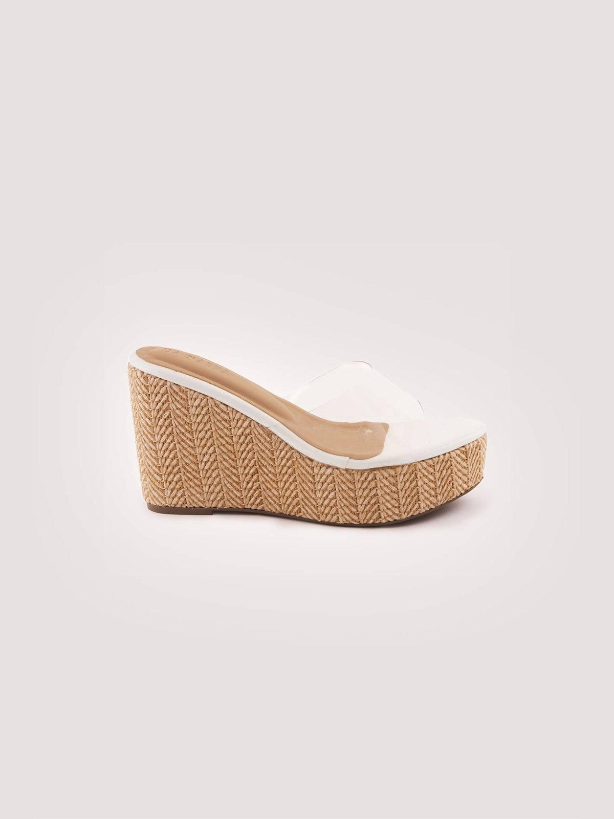 Beige Elowen Raffia Wedges Heels | H78 - view 5