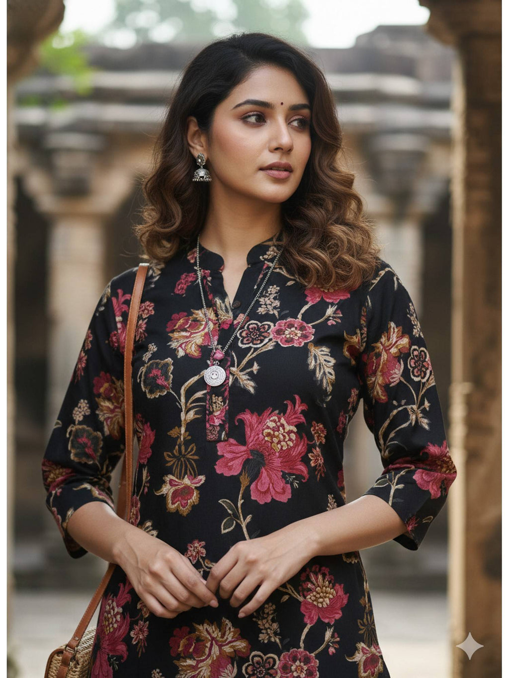 Mustard Yellow Pure Cotton Floral Printed Kurta | KDG - view 8