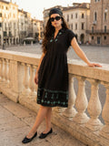 Black Embroidered Dress | D56 - view 1