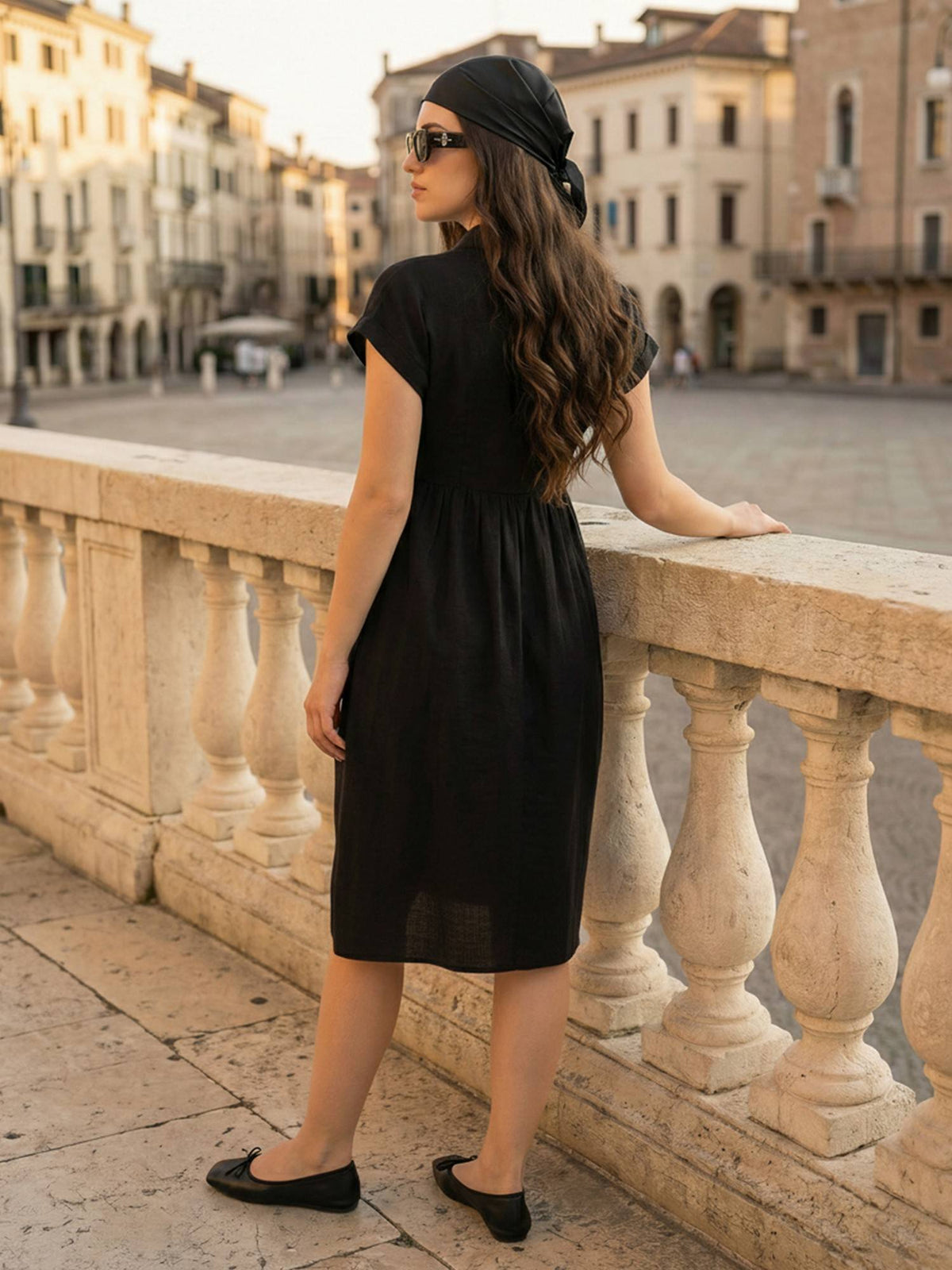 Black Embroidered Dress | D56 - view 2
