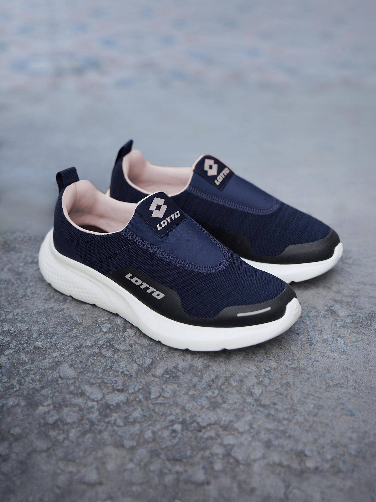 Flowalk Navy Blue Slip-on Walking Shoes for Women | SH9 - view 1