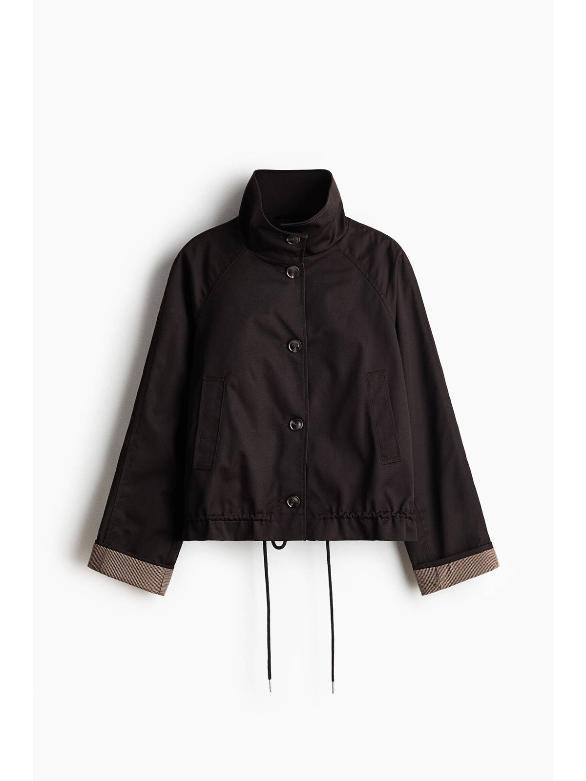 Women Green Funnel-collar twill jacket | JC78 - view 9