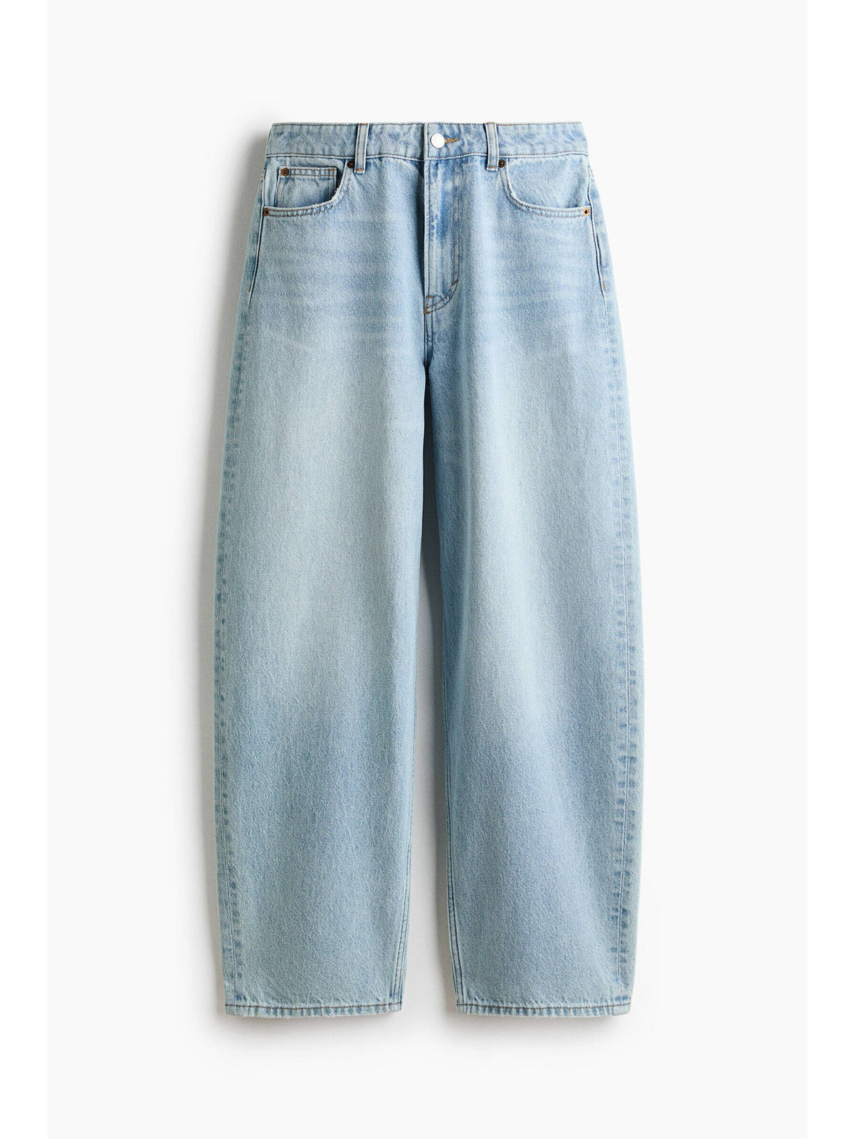 Women Blue Baggy Barrel Regular Waist Jeans | BG78 - view 1
