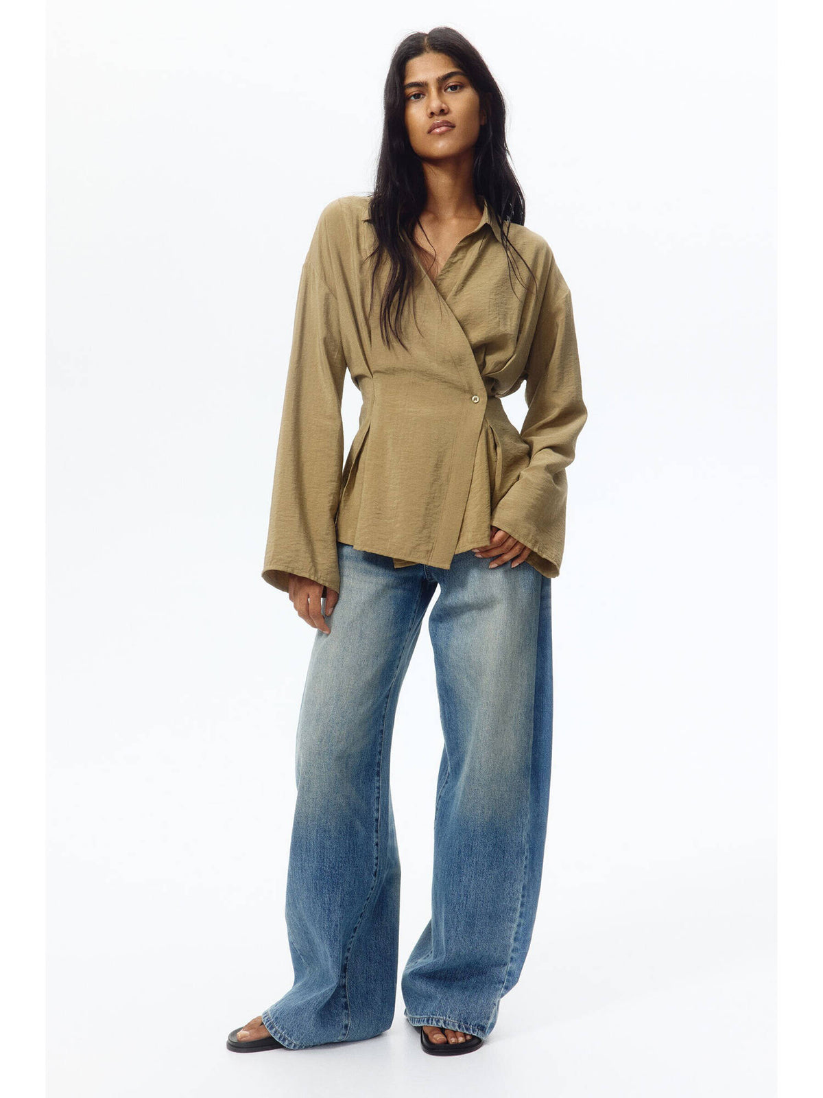 Women Pink Waisted viscose-blend shirt | S67 - view 7