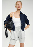 Women Navy Blue Jersey track jacket | JC78 - view 1