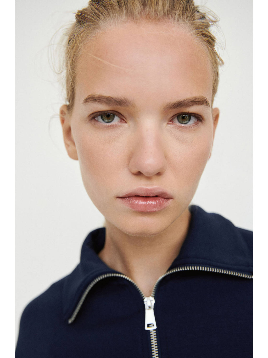 Women Navy Blue Jersey track jacket | JC78 - view 2