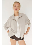 Women Navy Blue Jersey track jacket | JC78 - view 6