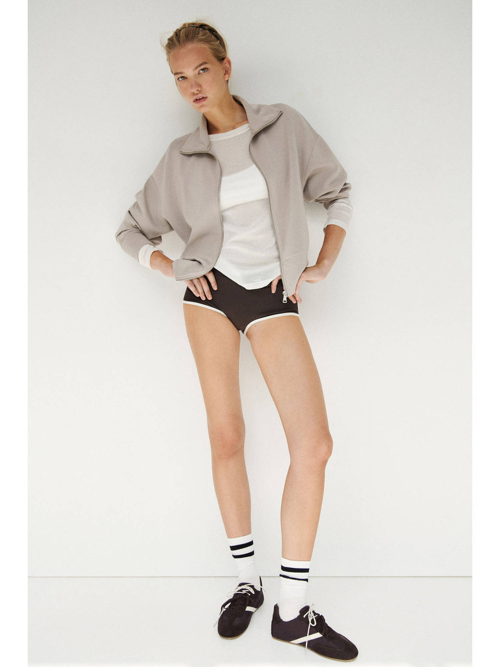 Women Navy Blue Jersey track jacket | JC78 - view 8