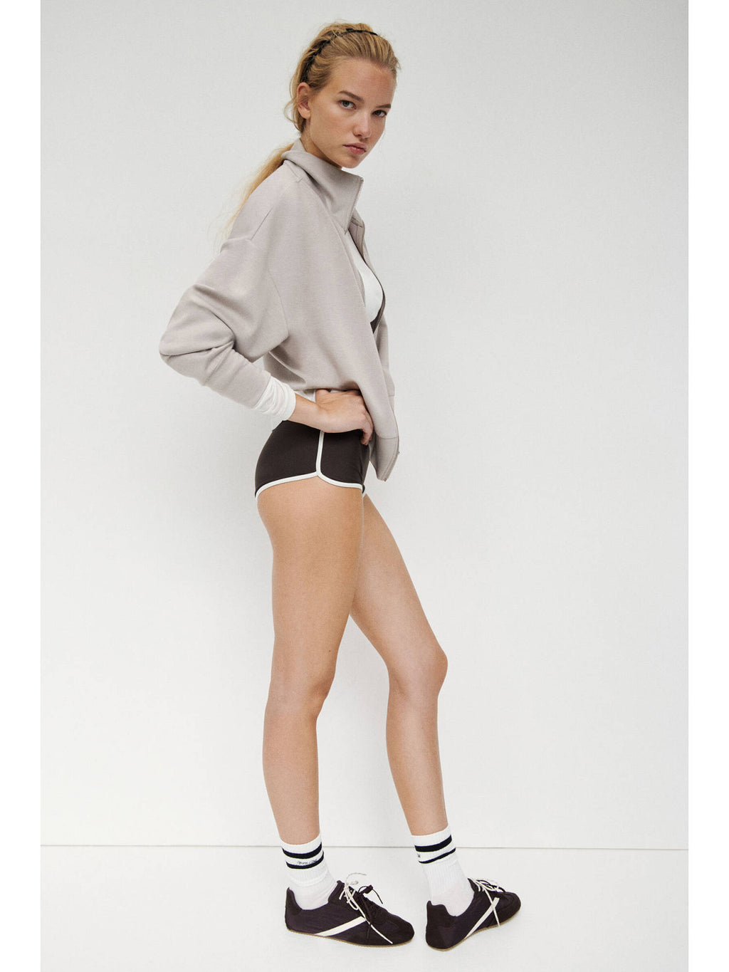 Women Navy Blue Jersey track jacket | JC78 - view 9