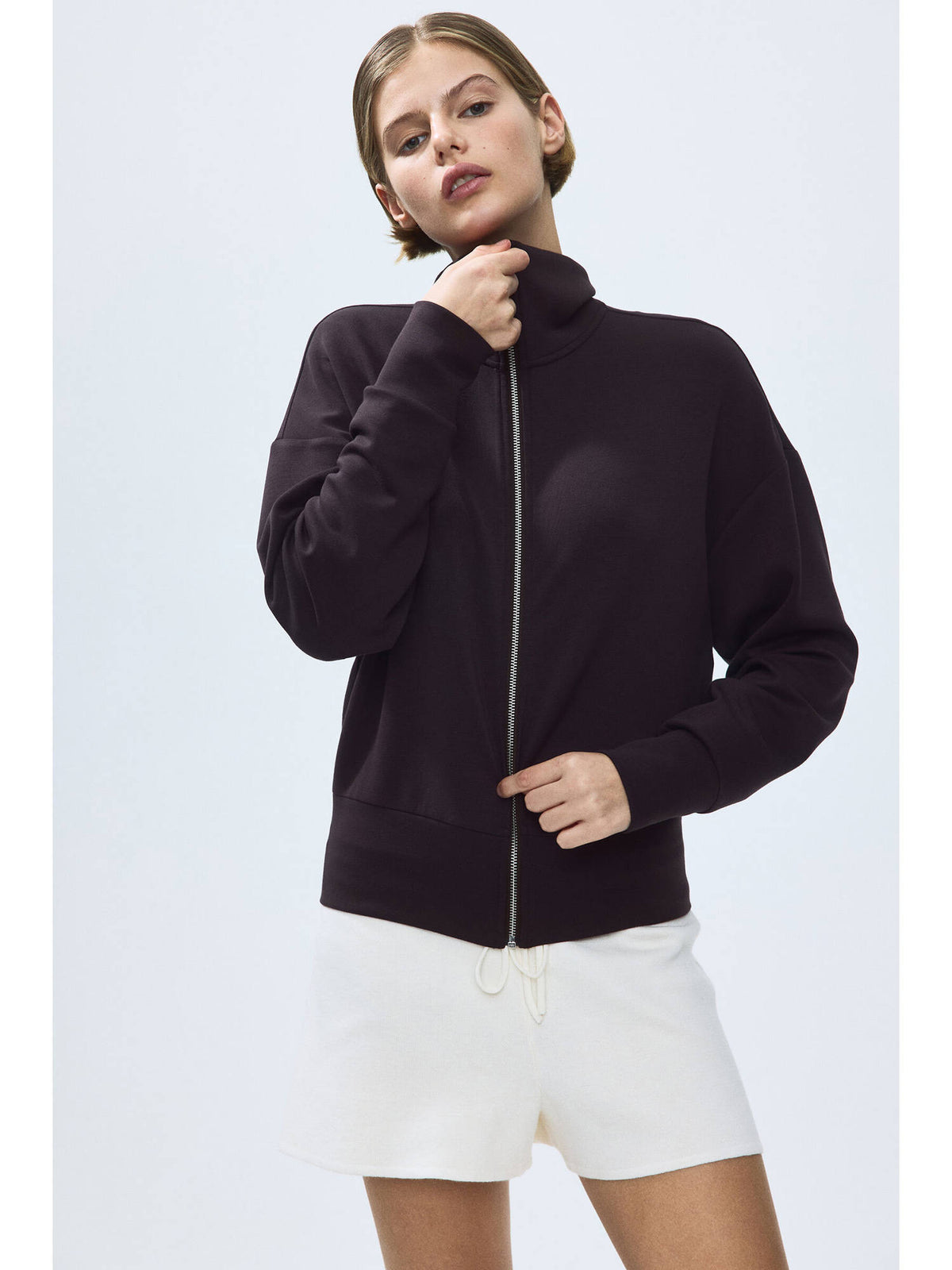 Women Beige Jersey track jacket | JC78 - view 8