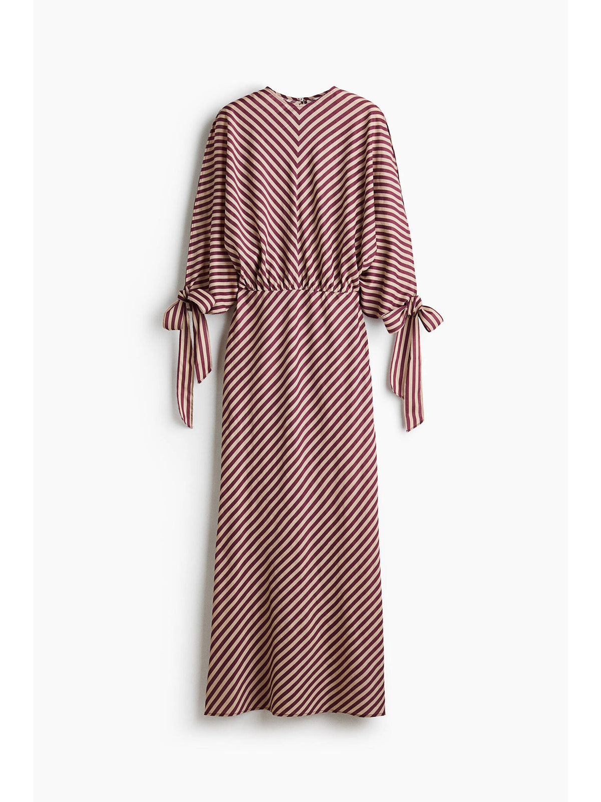 Women Red Tie-detail midi dress | D56 - view 1