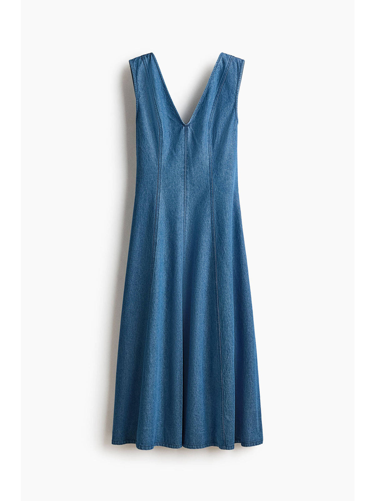 Women Blue Flared denim dress | D56 - view 1
