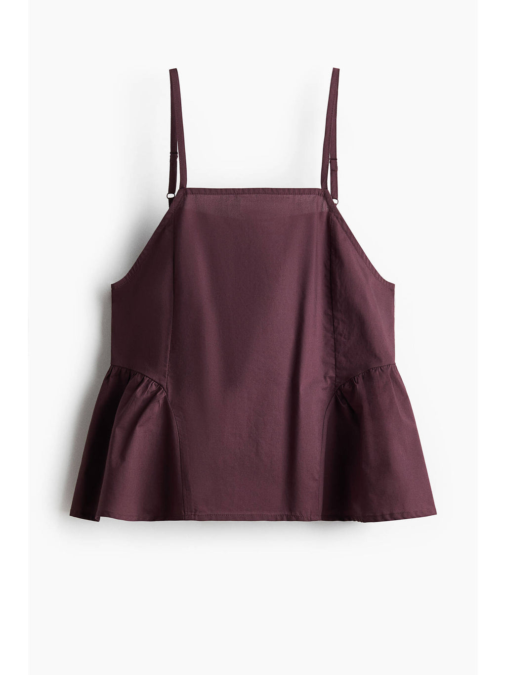 Women Red Poplin peplum top | pt51 - view 5