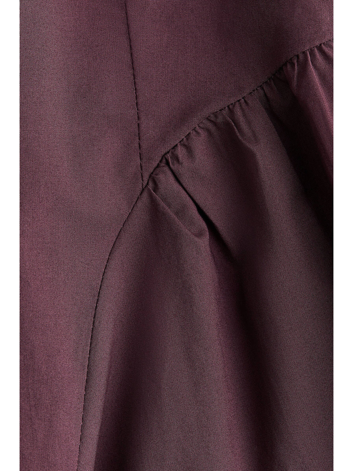Women Red Poplin peplum top | pt51 - view 6