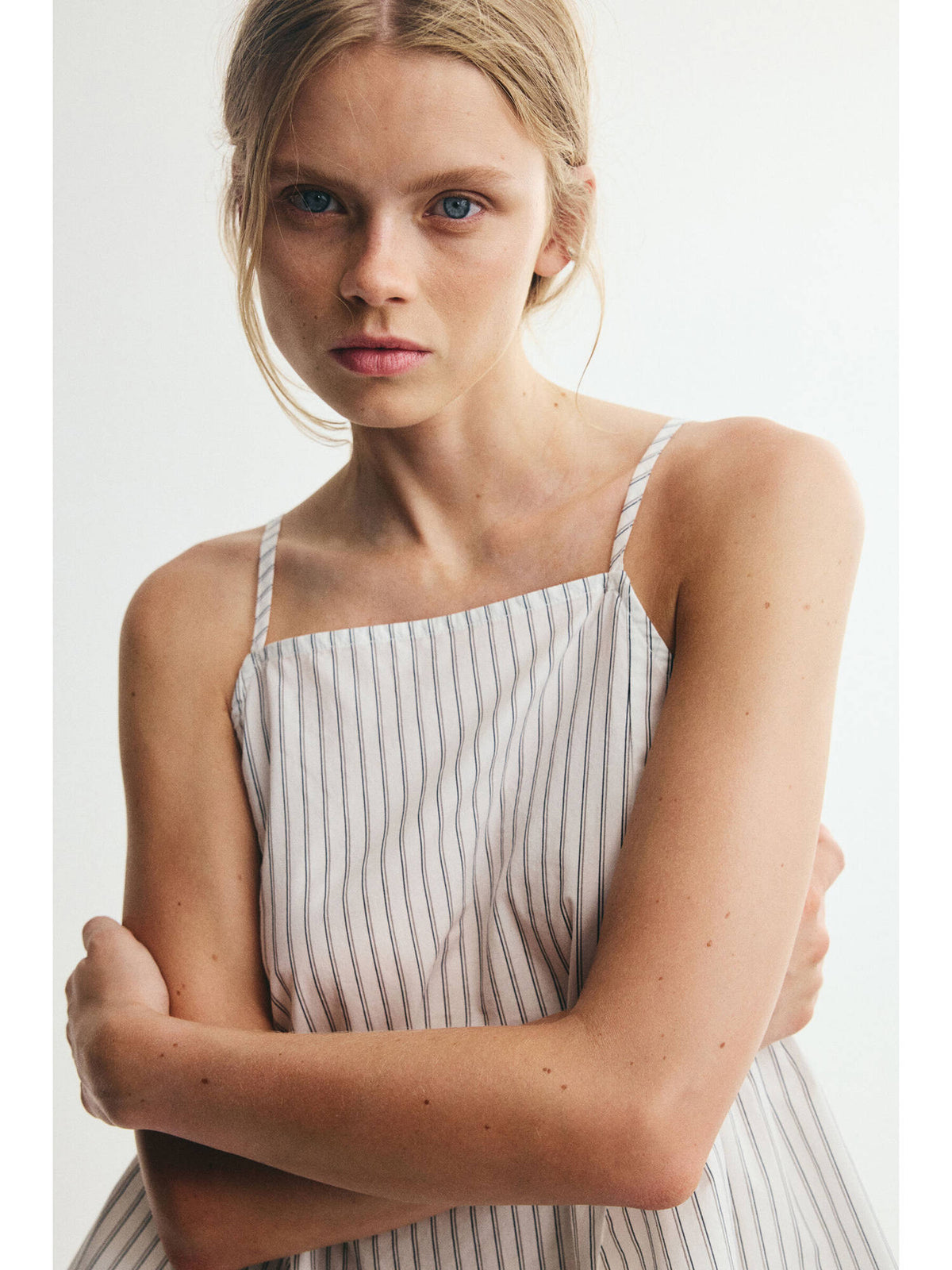 Women White Poplin peplum top | pt51 - view 2