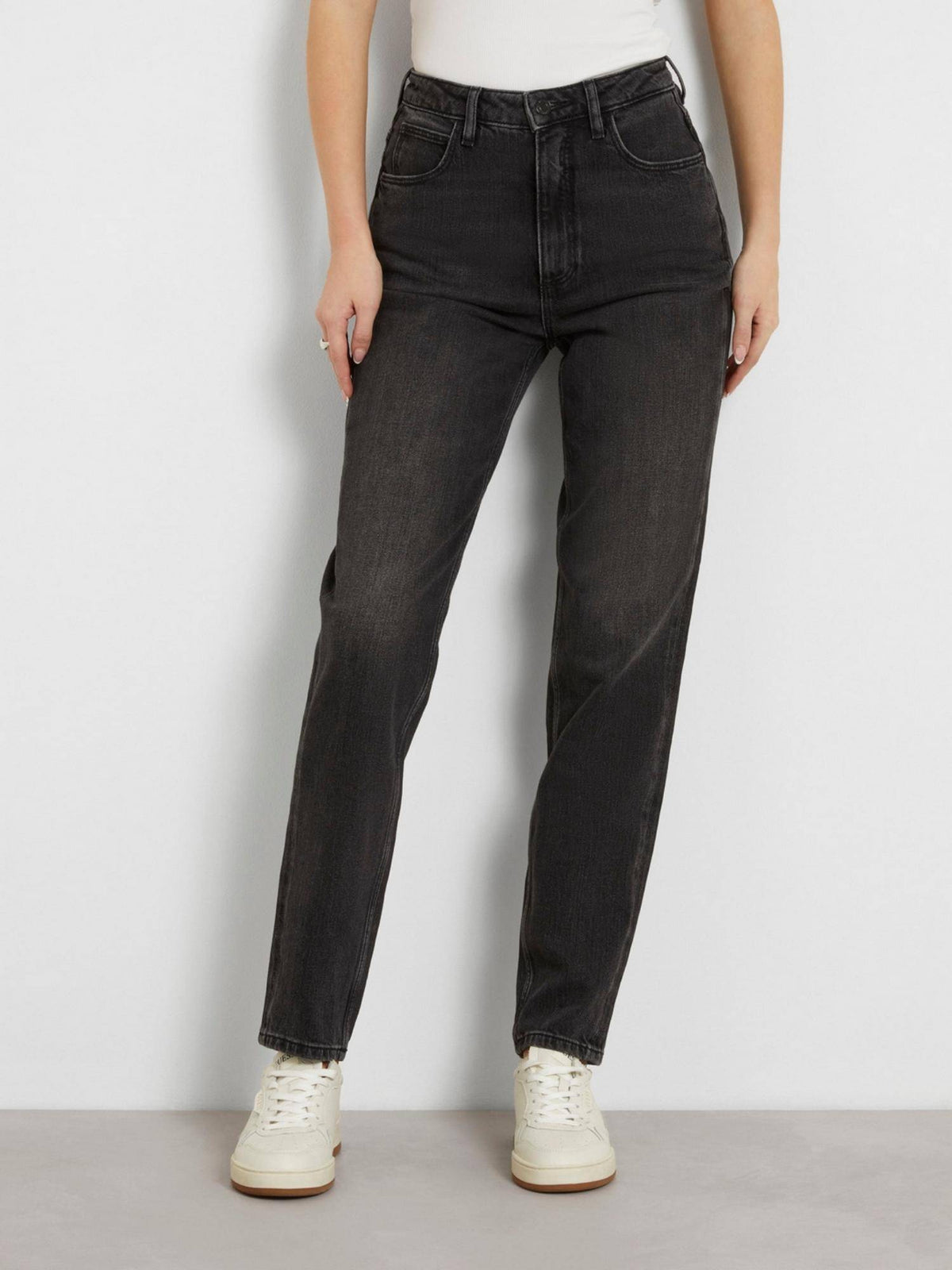 Authentic Black Solid High Rise Jeans | RF89 - view 1