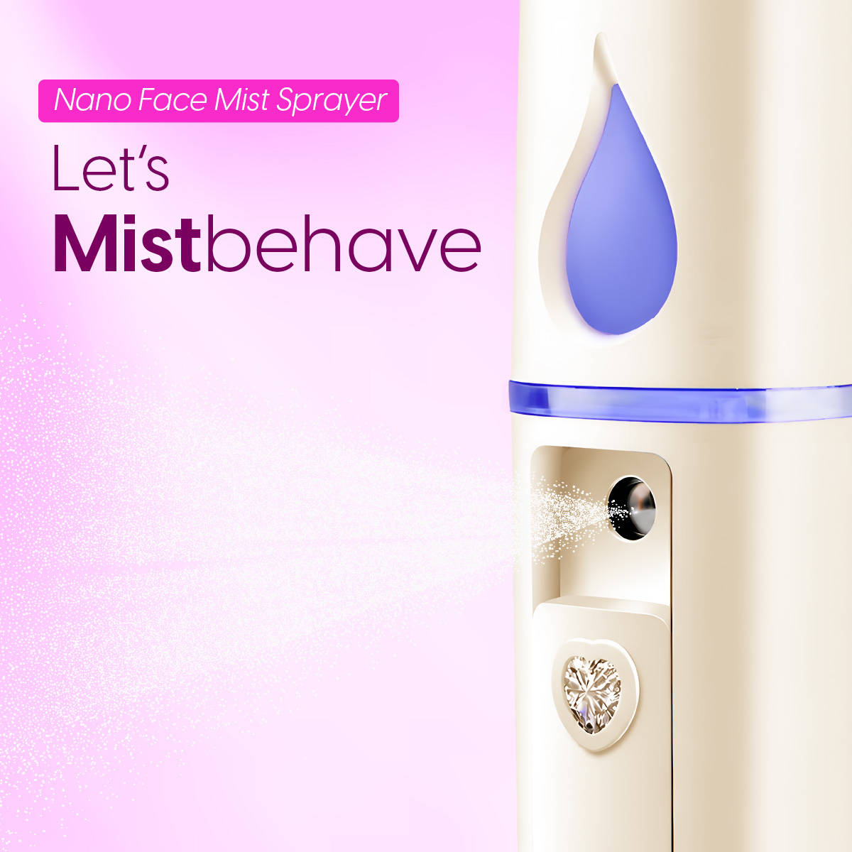 Face Mist Sprayer Nano Facial Mister Hydrating Spray Electric Travel Skin & Makeup Humidifier | C83 - view 3