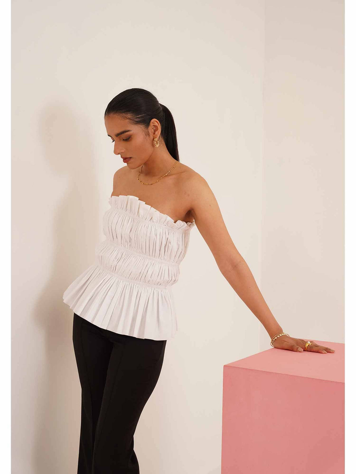 White Solid/Plain Cher Top | TT90 - view 6