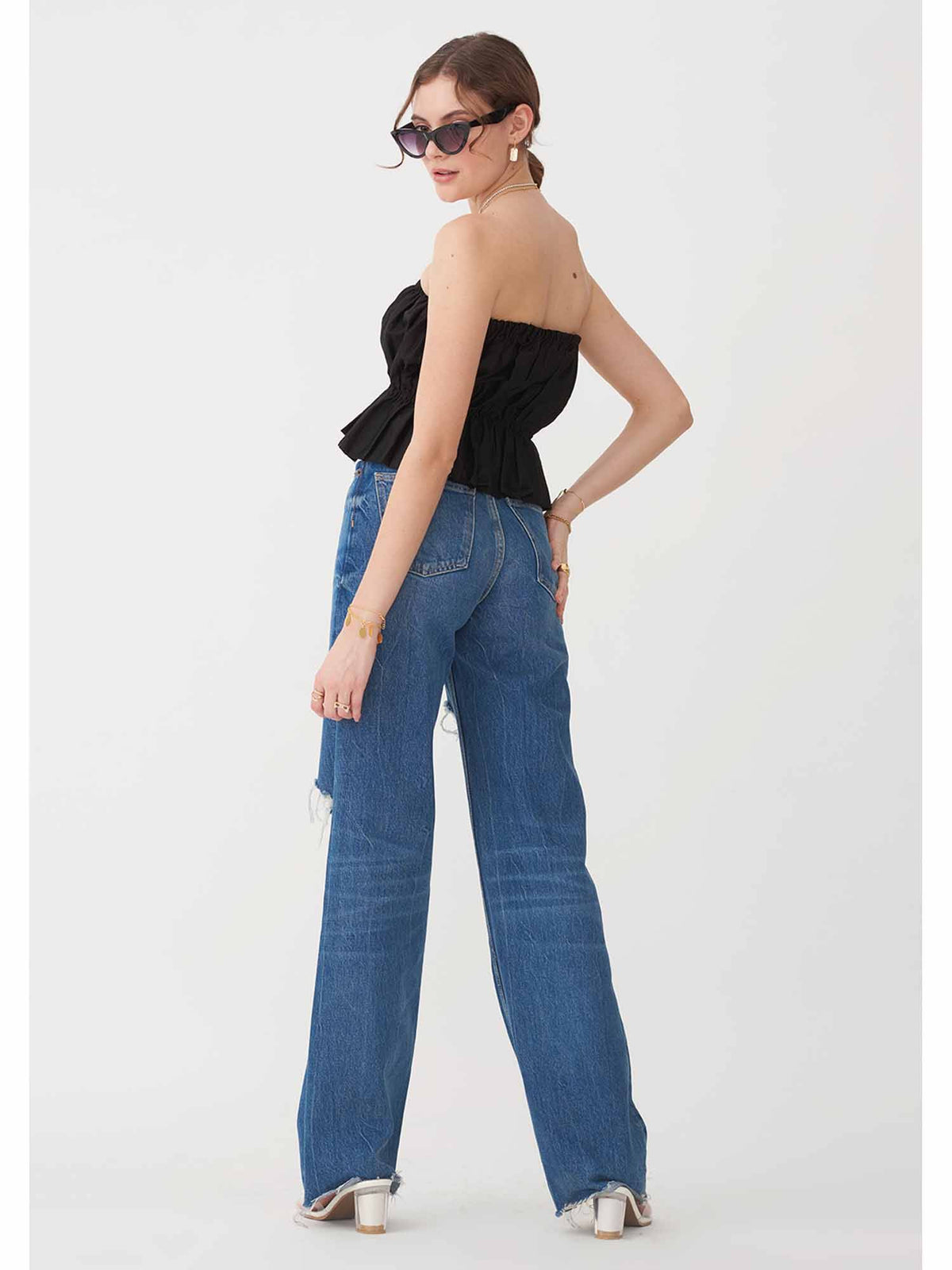 Black Solid/Plain Tuba Top | TT90 - view 3