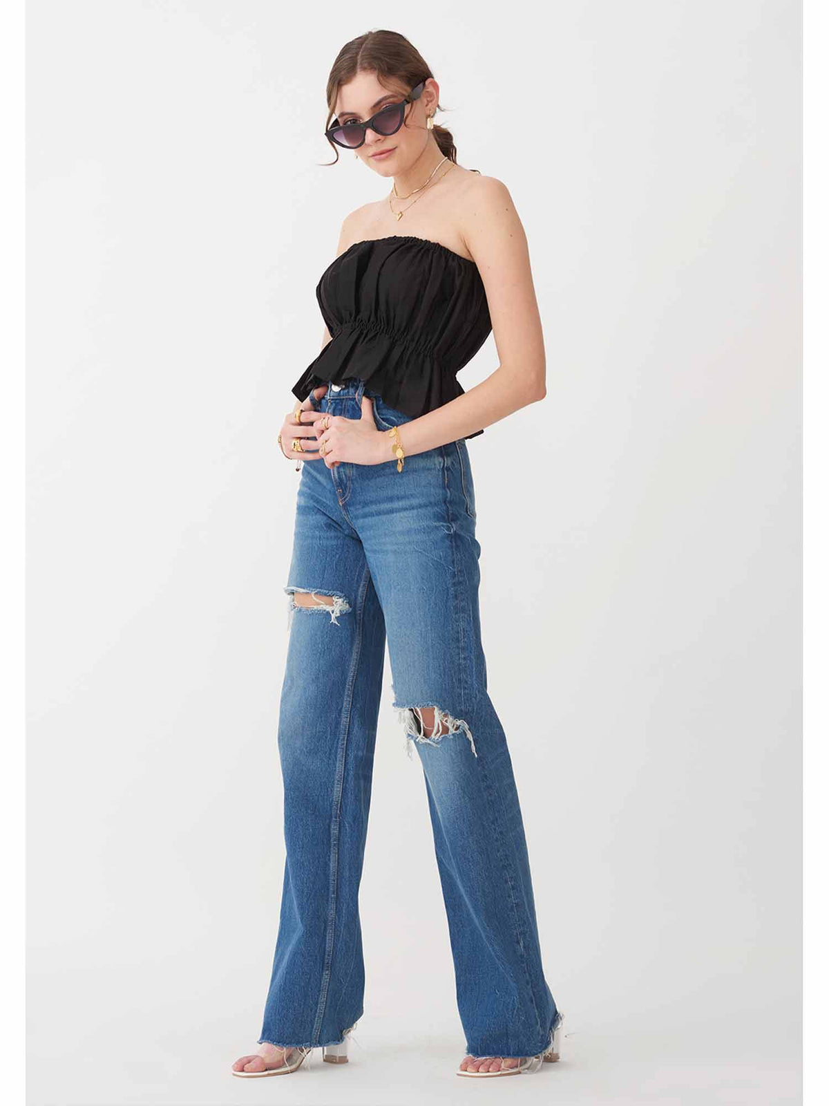 Black Solid/Plain Tuba Top | TT90 - view 4